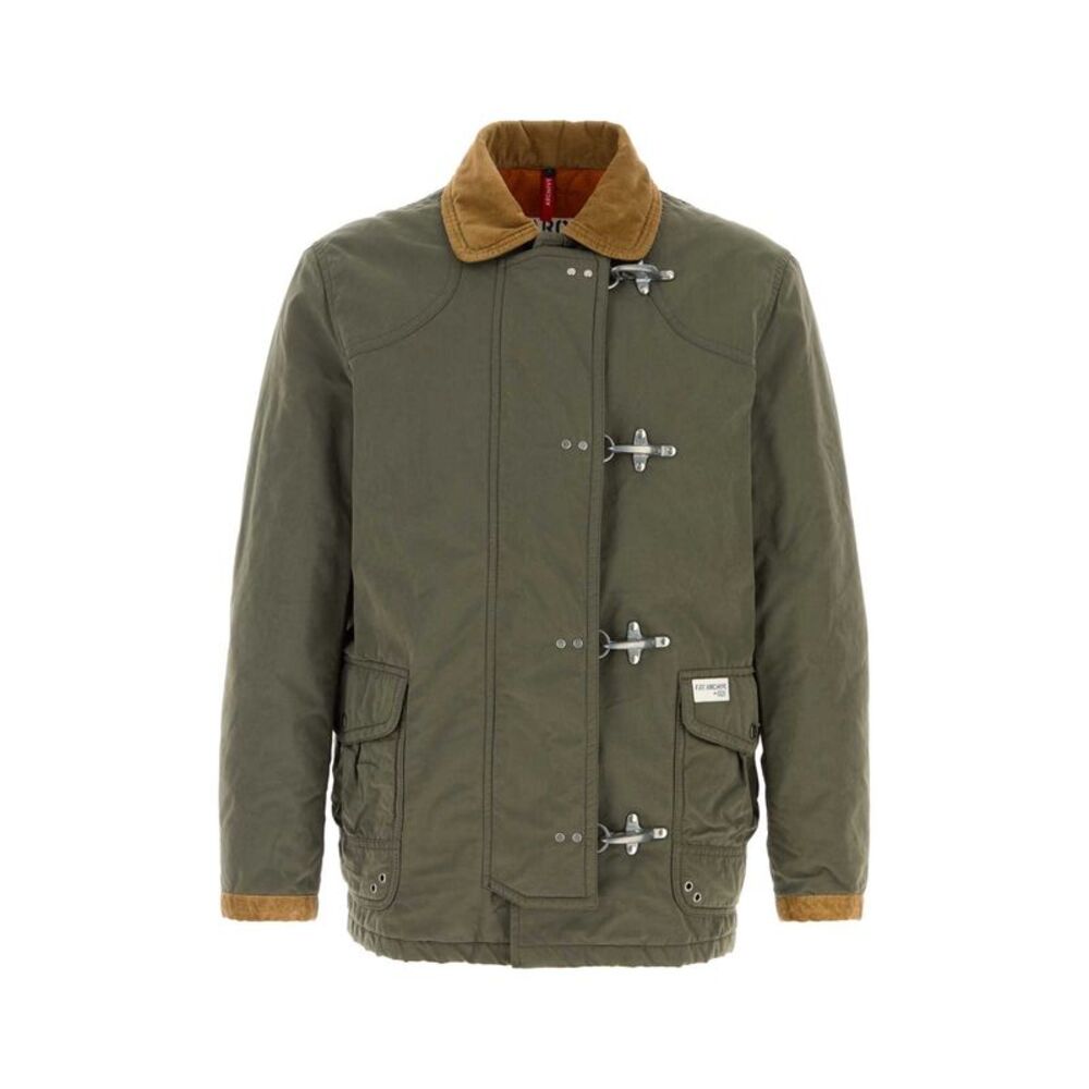 Fay Men Army Green Cotton Padded Jacket